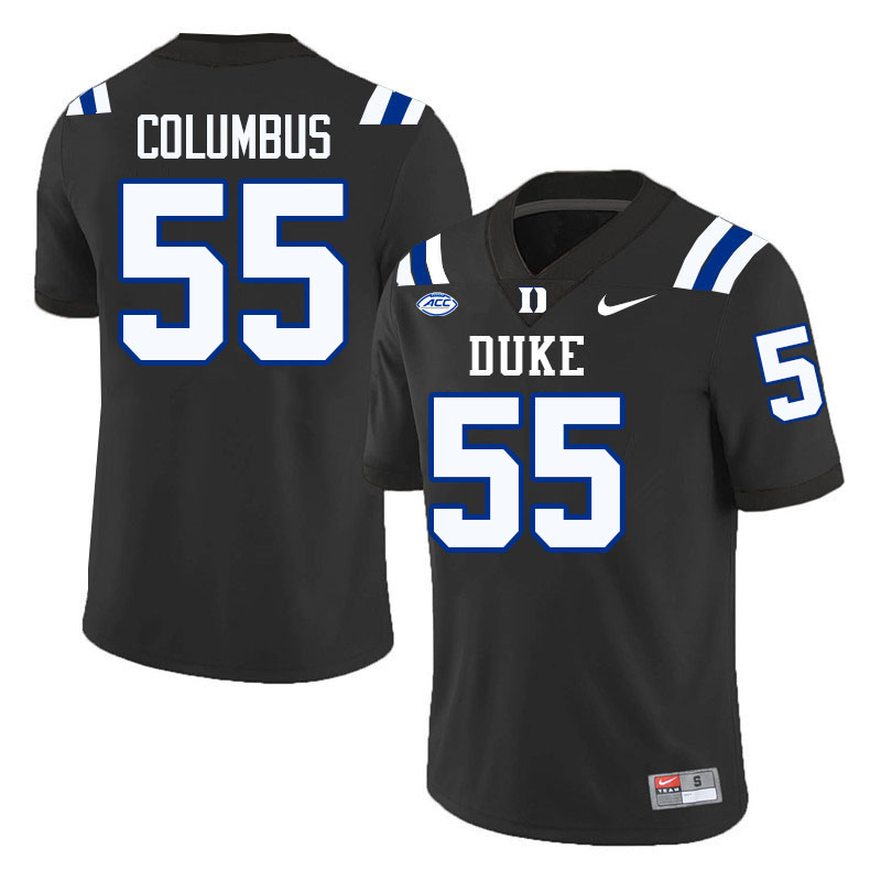 Duke Blue Devils #55 Julius Columbus College Football Jersey Stitched-Black